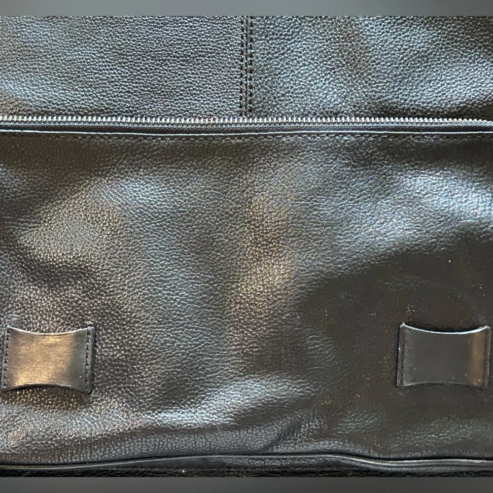 Banana Republic Leather Messenger Bag Striped Strap